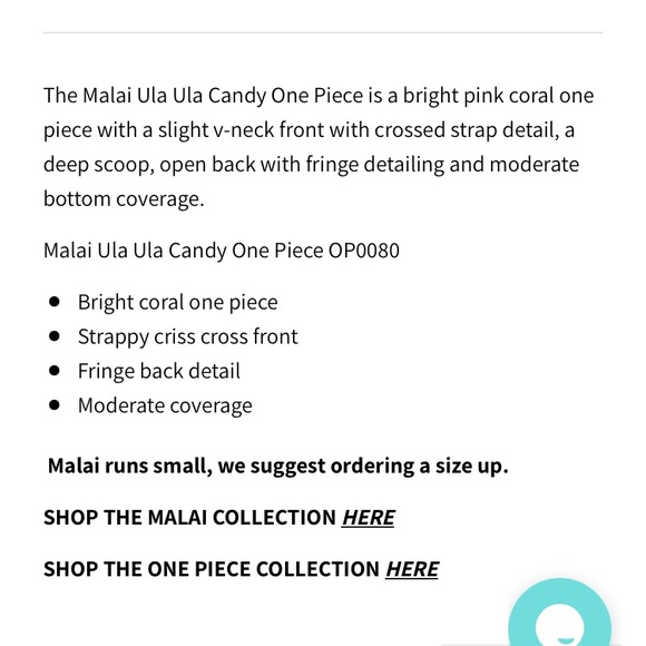 💘 Malai one piece bathing suit - NWT 💘 - Picture 8 of 11